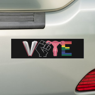 Adesivo Para Carro Vote Feminista Direitos das Mulheres Livros Banido