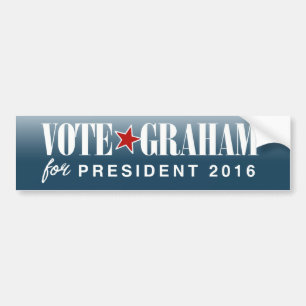 Adesivo Para Carro Vote Graham para o presidente 2016 pára-choque