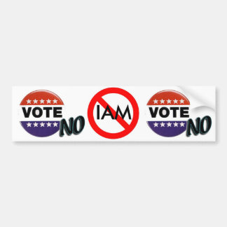 Adesivo Para Carro VOTE-ME NÃO SÃO Bumpersticker