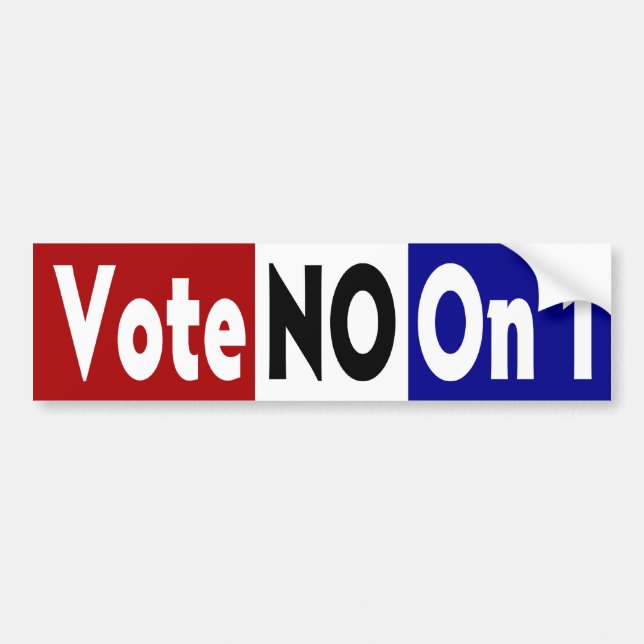 Adesivo Para Carro Vote não em 1 autocolante no vidro traseiro (Frente)