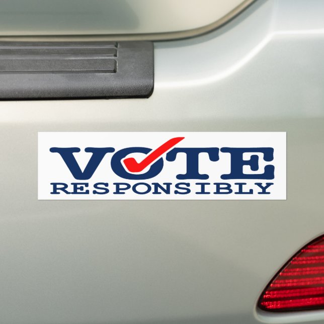Adesivo Para Carro Vote Responsavelmente  (No carro)