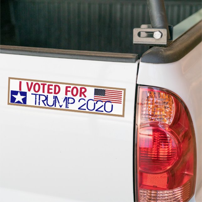 Adesivo Para Carro Votei a favor do TRUMP 2020 (No caminhão)