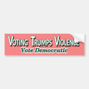 Adesivo Para Carro Voting Trumps Violence