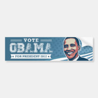 Voto Barack Obama para o presidente autocolante no