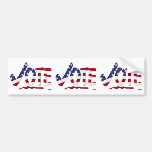 Adesivo Para Carro VOTO da marca de verificação com bandeira dos E.