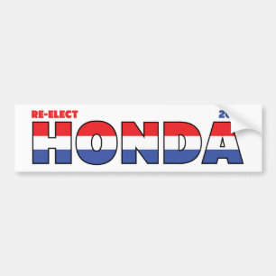 Adesivo Para Carro Voto Honda 2010 eleições branco e azul vermelhos