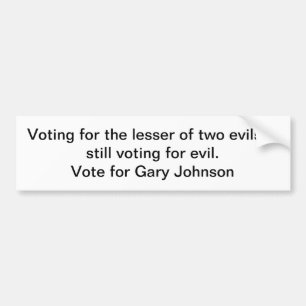 Adesivo Para Carro Voto para Gary Johnson