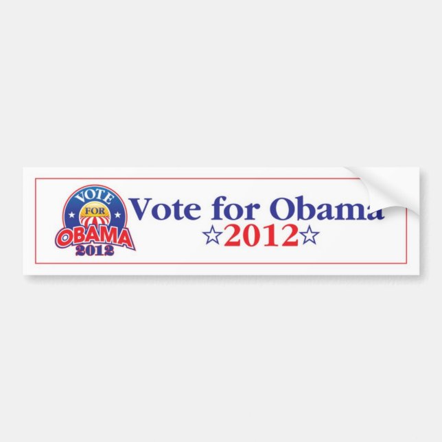 Adesivo Para Carro Voto para Obama 2012 (Frente)