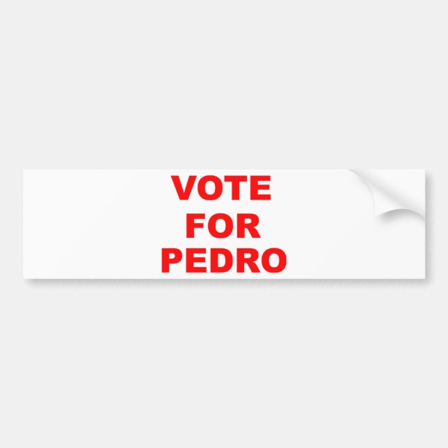 Adesivo Para Carro Voto para Pedro (Frente)