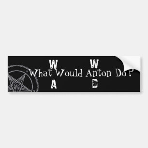 Adesivo Para Carro W.W.A.D. O que Anton faria? (Impressão Branca)