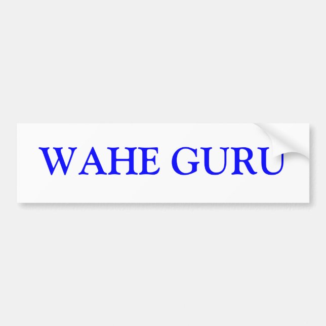 ADESIVO PARA CARRO WAHE GURU (Frente)