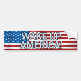 Adesivo Para Carro WAKE UP AMERICA Bumper Sticker