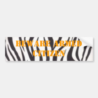 Adesivo Para Carro wall782, BEWARE CIDADÃO ARMADO