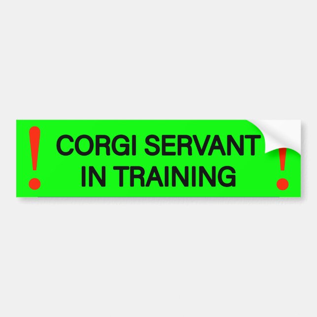 Adesivo Para Carro Warning sticker Corgi servant (Frente)
