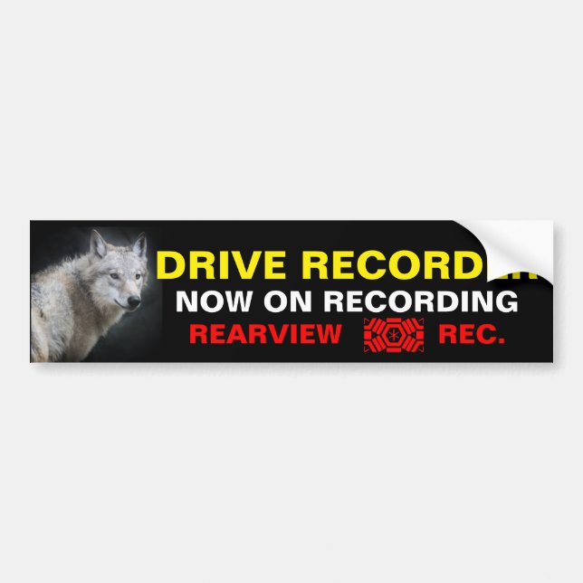 Adesivo Para Carro Warning Sticker：Wolf (Frente)