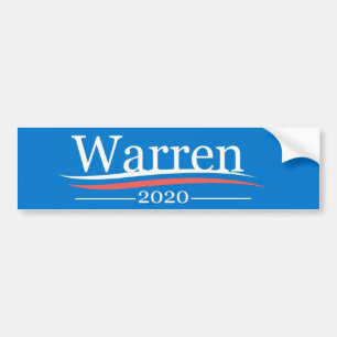 Adesivo Para Carro Warren para o presidente, 2020, azul clássico de