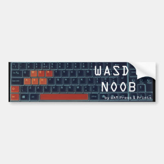 Adesivo Para Carro "WASD autocolante no vidro traseiro de U NOOB"