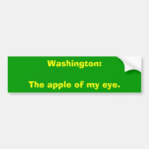 Adesivo Para Carro Washington: A maçã de meu olho