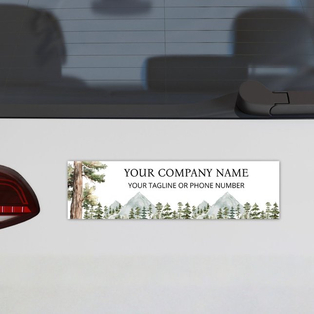 Adesivo Para Carro Watercolor Green Forest Personalized Business (In situ)