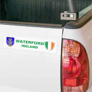 Adesivo Para Carro Waterford Ireland Crest e Irish Flag