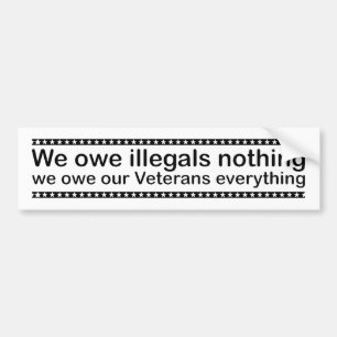 Adesivo Para Carro We owe illegals nothing