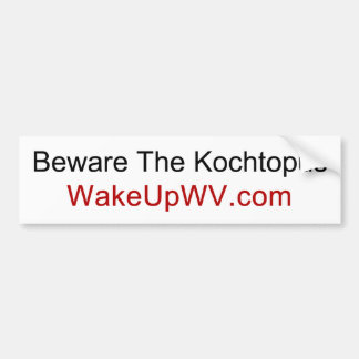 Adesivo Para Carro West Virginia - Beware o Kochtopus