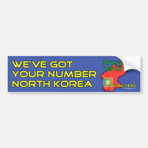 Adesivo Para Carro We've obteve sua Coreia do Norte do número