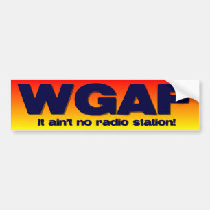 Adesivo Para Carro WGAF (quem dá um F ** K)