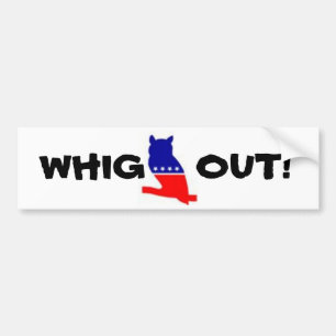 Adesivo Para Carro WHIG PARA FORA! autocolante no vidro traseiro