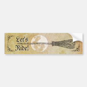 Adesivo Para Carro Whimsic Witchy Full Moon