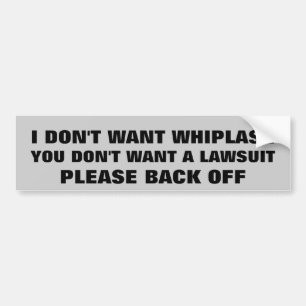 Adesivo Para Carro Whiplash/processo legal/backoff