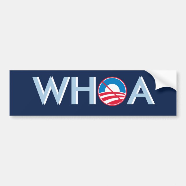 Adesivo Para Carro WHOA Obama (Frente)