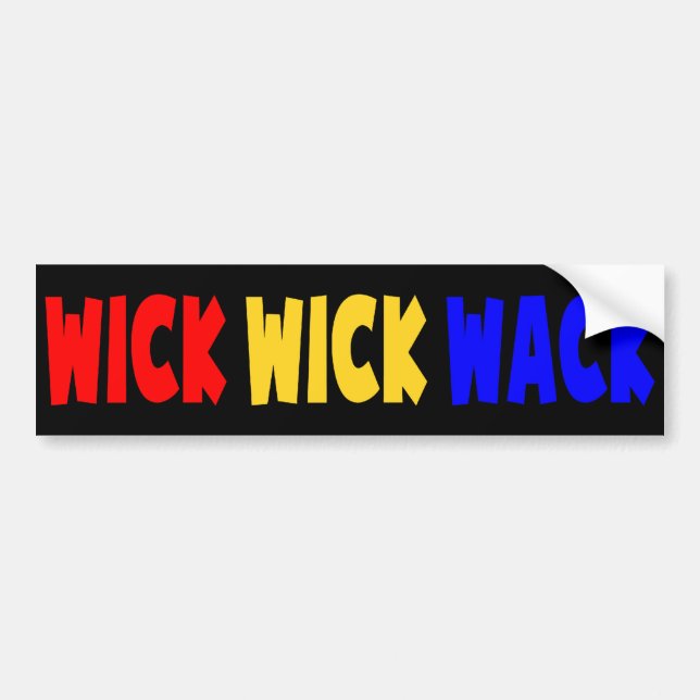 Adesivo Para Carro Wick Wick Wack (Frente)