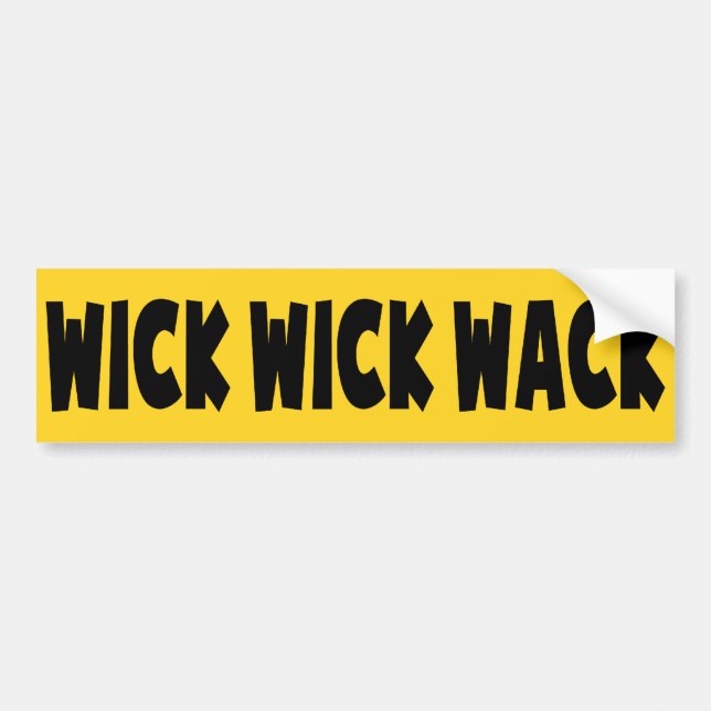 Adesivo Para Carro Wick Wick Wack (Frente)