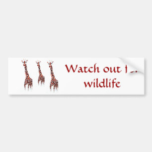 Adesivo Para Carro Wildlife Conservation Message Giraffe