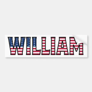 Adesivo Para Carro William Nome Sobrenome EUA Adesivo Sticker Carro