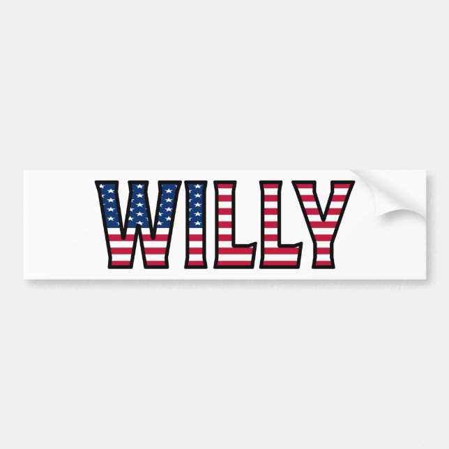 Adesivo Para Carro Willy Name Vorname USA Aufkleber Sticker Auto (Frente)