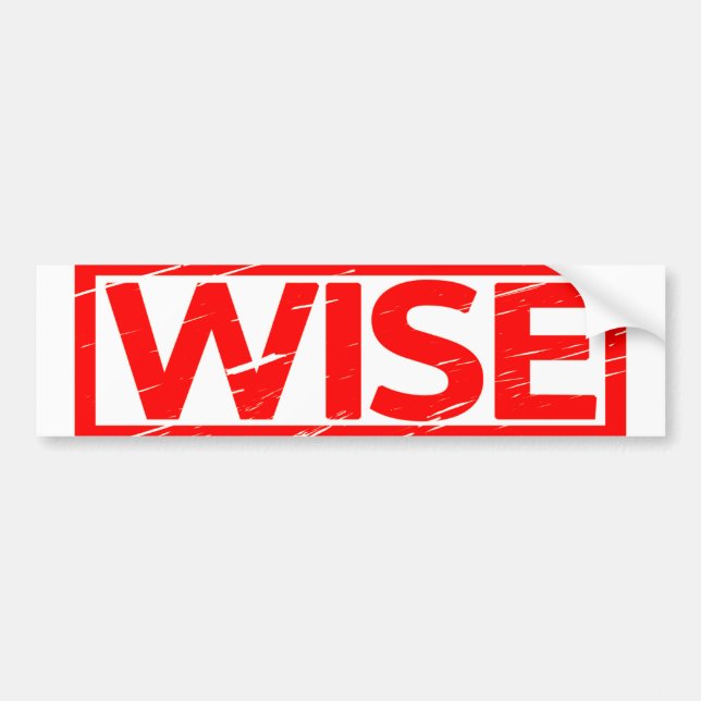 Adesivo Para Carro Wise Stamp (Frente)