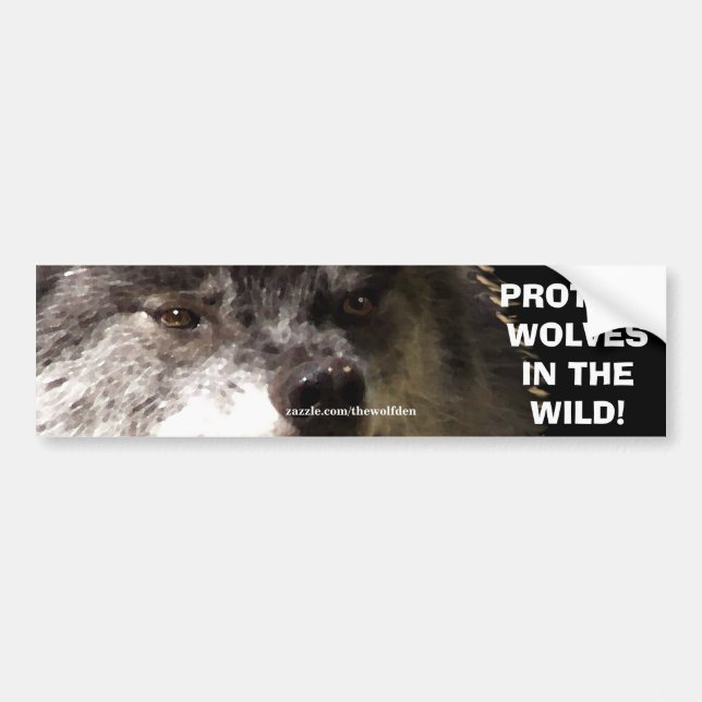 Adesivo Para Carro WOLF FACE Wildlife Conservation Bumper sticker (Frente)
