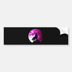 Adesivo Para Carro Wolf Howling na Lua
