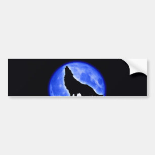 Adesivo Para Carro Wolf Howling na Lua