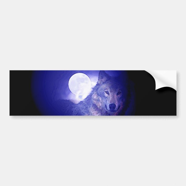 Adesivo Para Carro Wolf & Moon (Frente)
