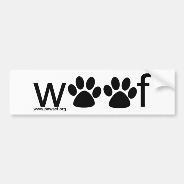 Adesivo Para Carro Woof (Frente)