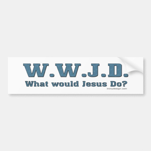Adesivo Para Carro WWJD Bumperstickers (Frente)