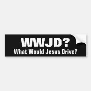 Adesivo Para Carro WWJD?  Que Jesus conduziria?