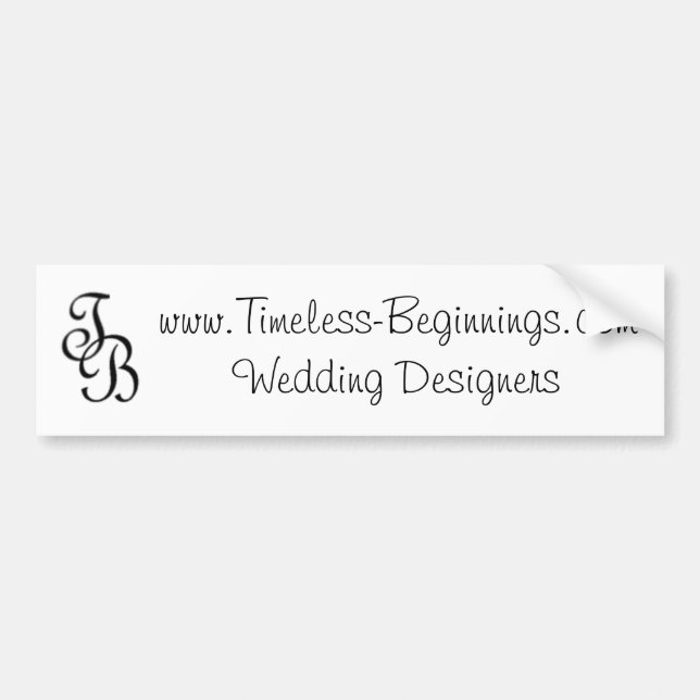 Adesivo Para Carro www.Timeless-Beginnings.com que Wedding (Frente)