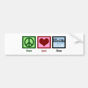 Adesivo Para Carro Xadrez do amor da paz