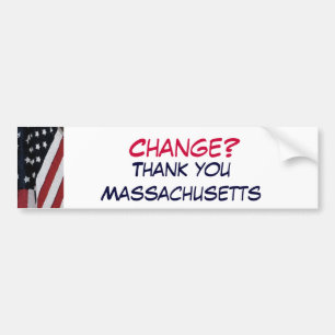 Adesivo Para Carro XG- mudança? , Obrigado Massachusetts