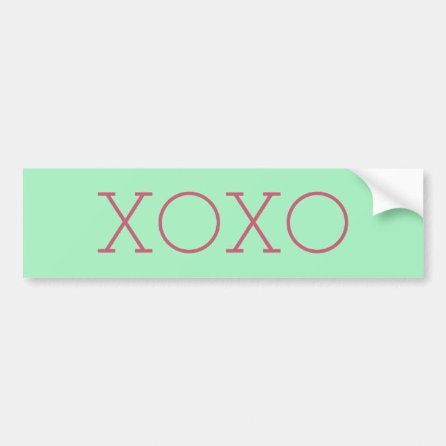 Adesivo Para Carro XOXO Bumper Sticker (Frente)