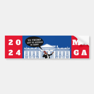 Adesivo Para Carro YO Back Trump 2024 Whitehouse ULTRA MAGA